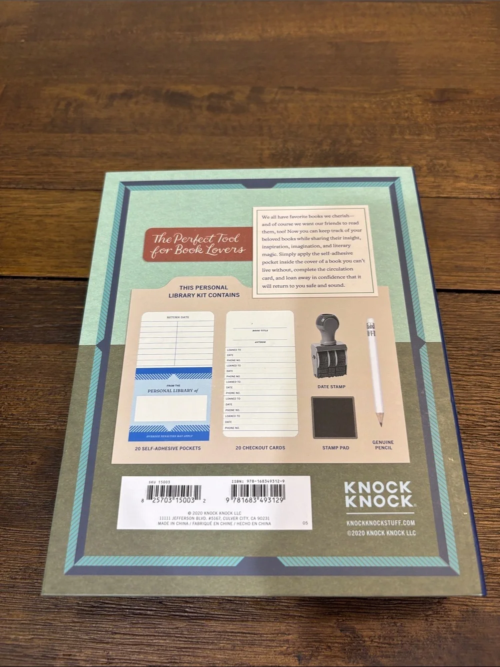 Knock Knock Personal Library Kit - Aqua Teal with Gray and Orange Accents
